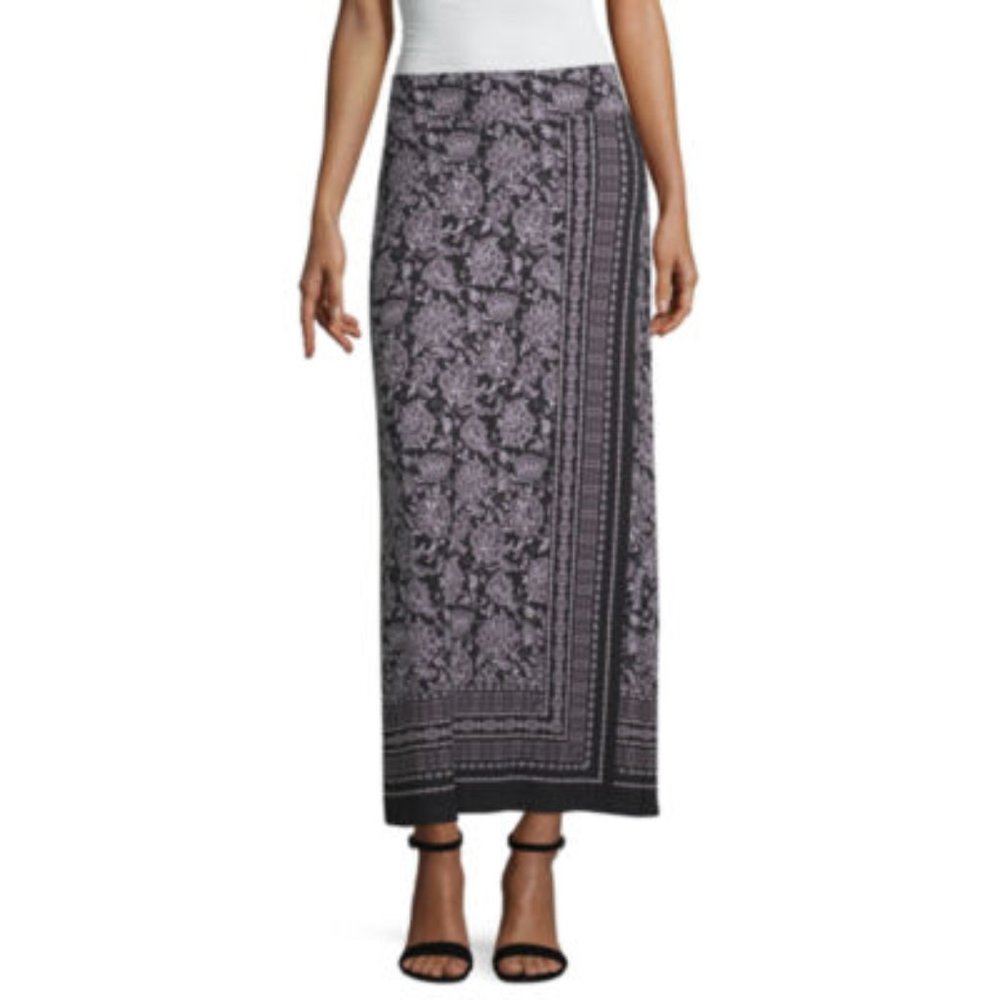 NWT Liz Claiborne Womens Mid Rise Maxi Skirt